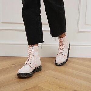 Dr. Martens 1460 Pascal Tie-Dye Suede Ankle Combat Platform Boot 8 Boho Grunge